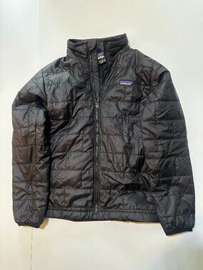 Patagonia Nano Puff Jacket Black Kids Medium (10)